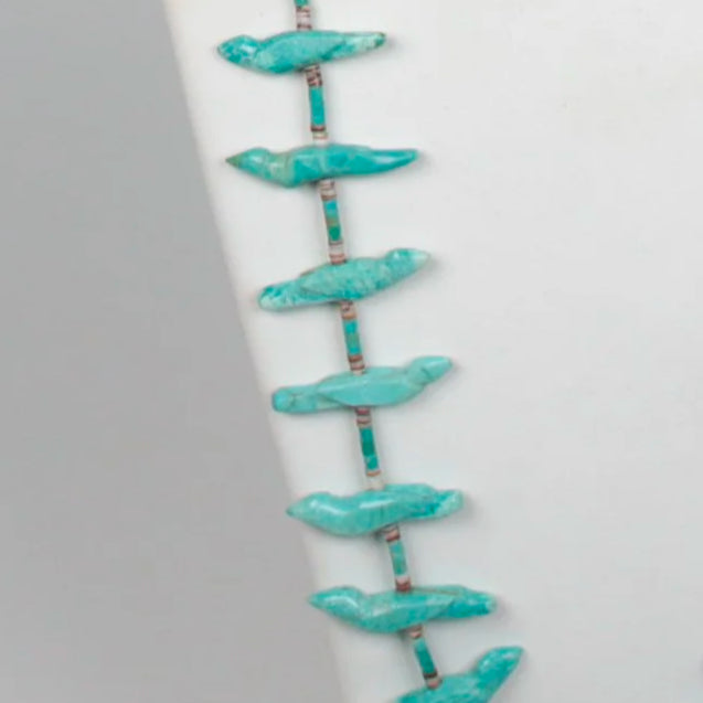Vintage 1970's Zuni Bird Fetish Necklace