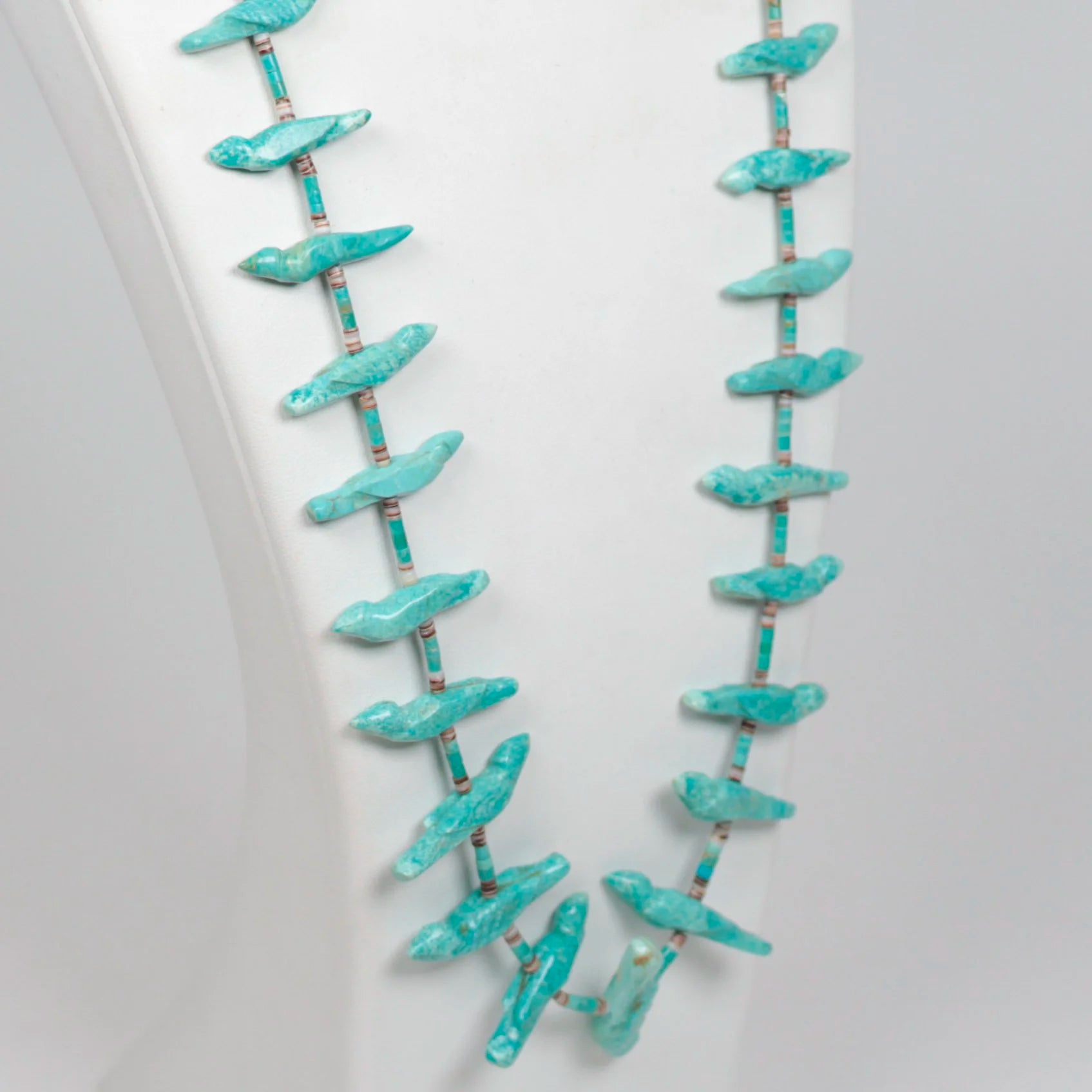 Vintage 1970's Zuni Bird Fetish Necklace