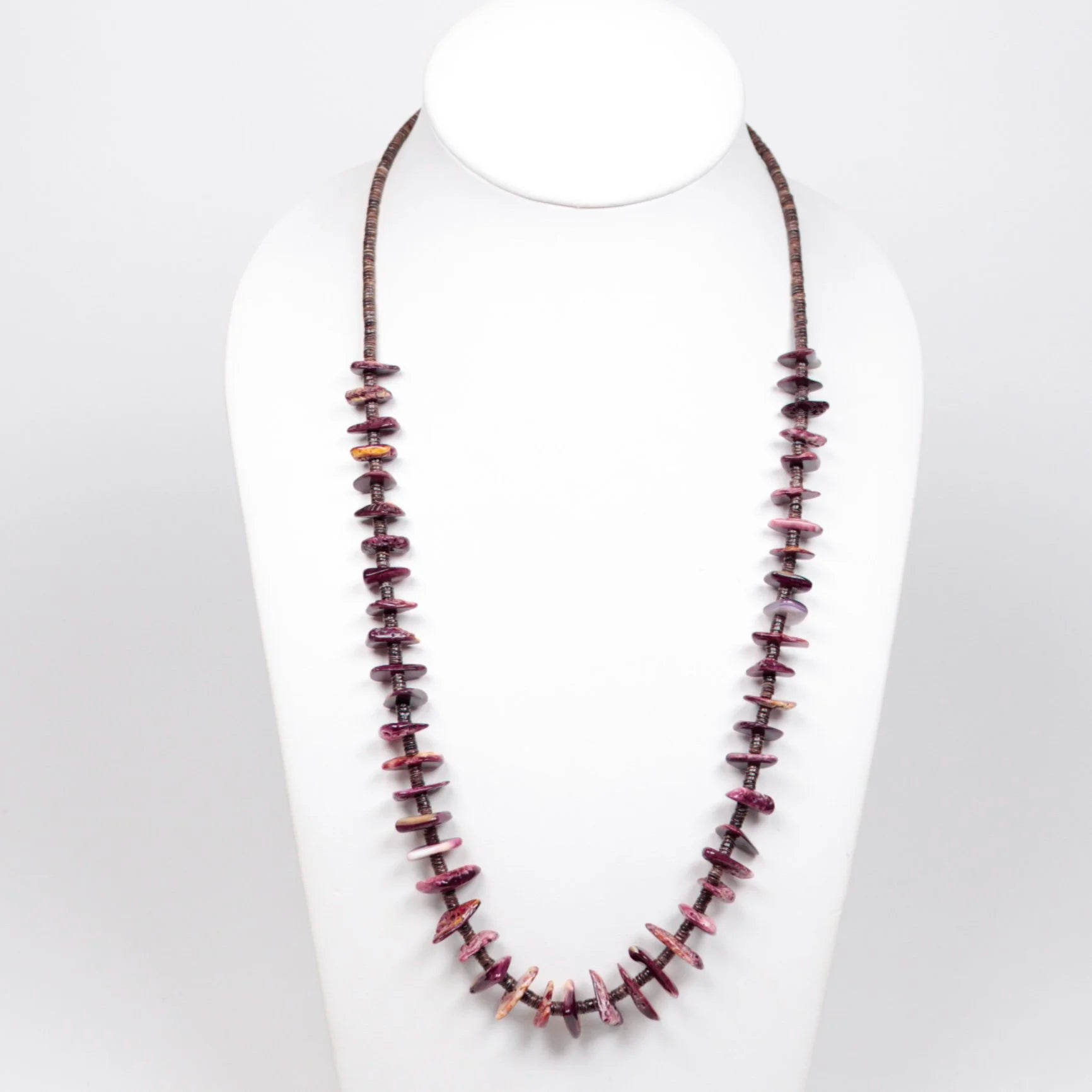 Purple Spondylus Heishi Necklace