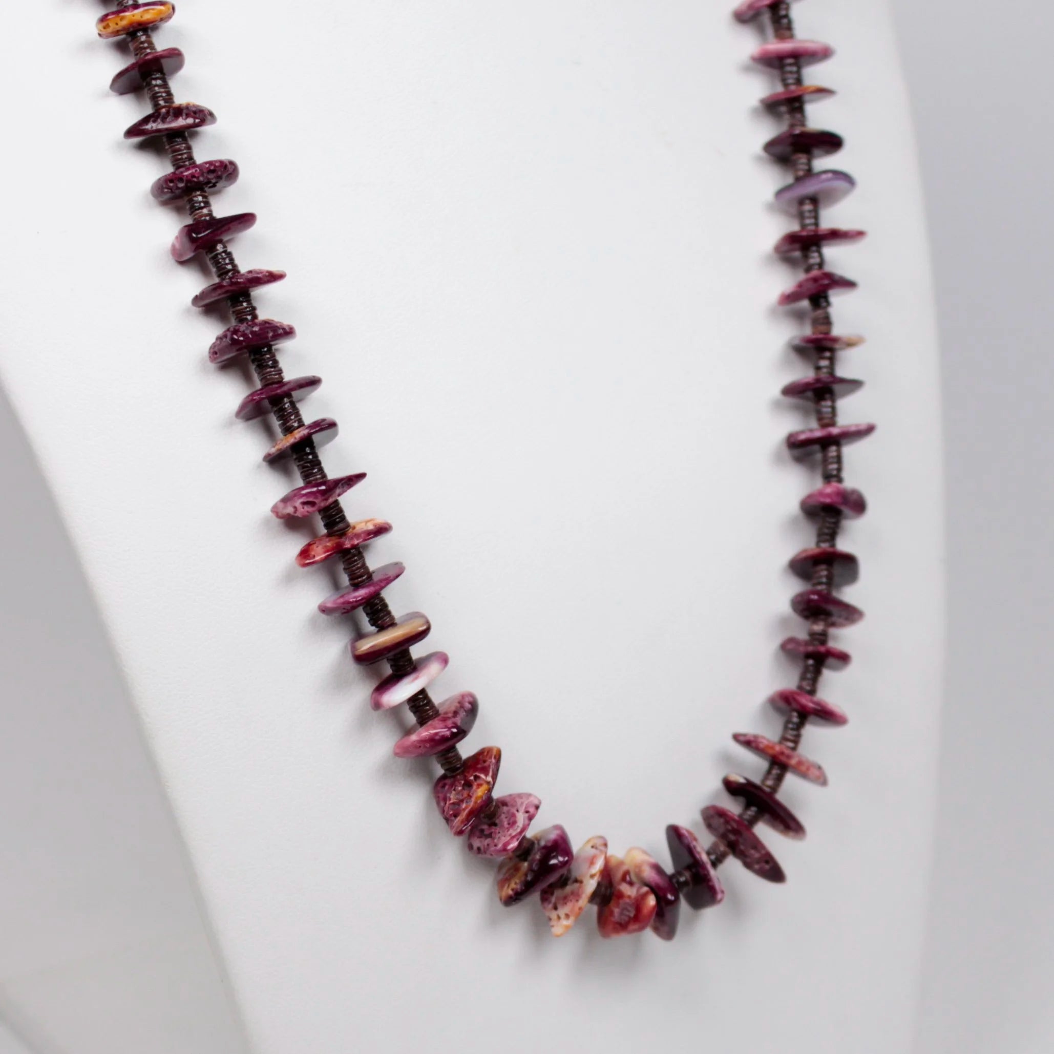 Purple Spondylus Heishi Necklace