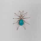 Turquoise Inlay Spider Pin