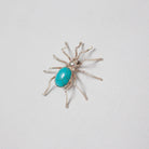 Turquoise Inlay Spider Pin