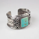 McKee Platero Single Stone Turquoise Inlay Cuff