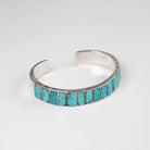 Vintage Zuni Turquoise Inlay Cuff