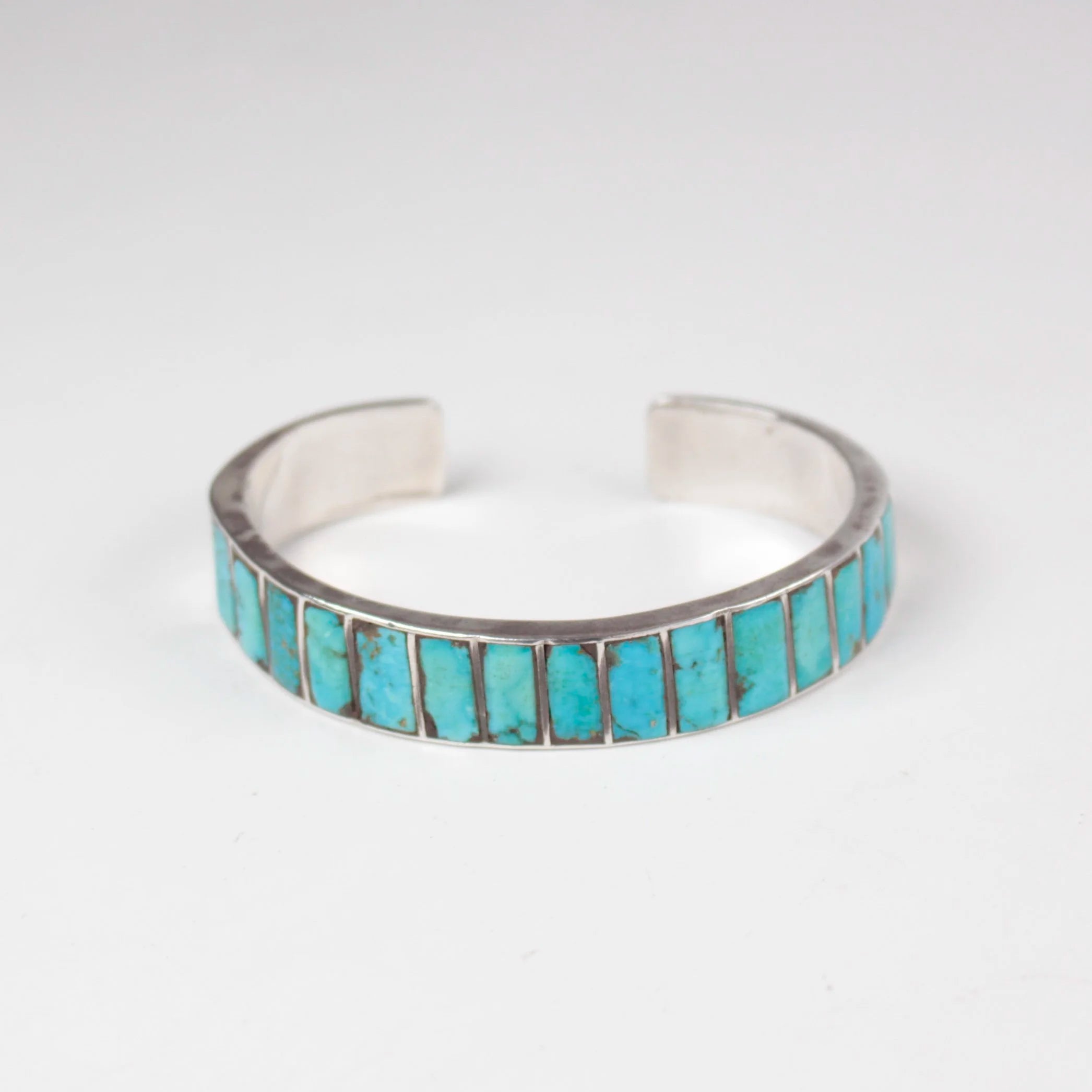 Vintage Zuni Turquoise Inlay Cuff