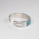 Vintage Zuni Turquoise Inlay Cuff