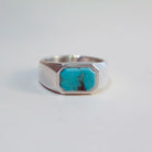 Sebastian Cilento - Narrow Brooklyn Signet - Red Mountain Turquoise