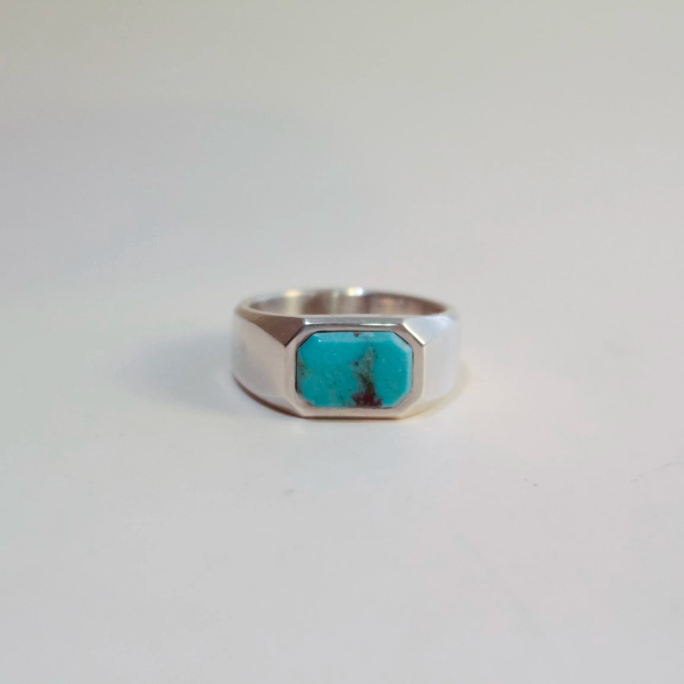 Sebastian Cilento - Narrow Brooklyn Signet - Red Mountain Turquoise