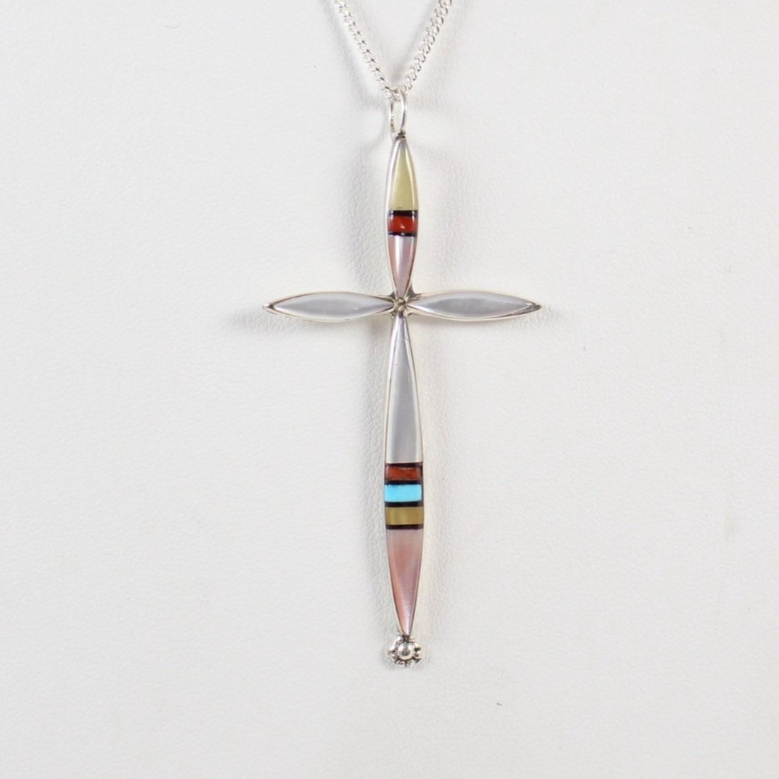 Zuni Multi stone Inlay Cross