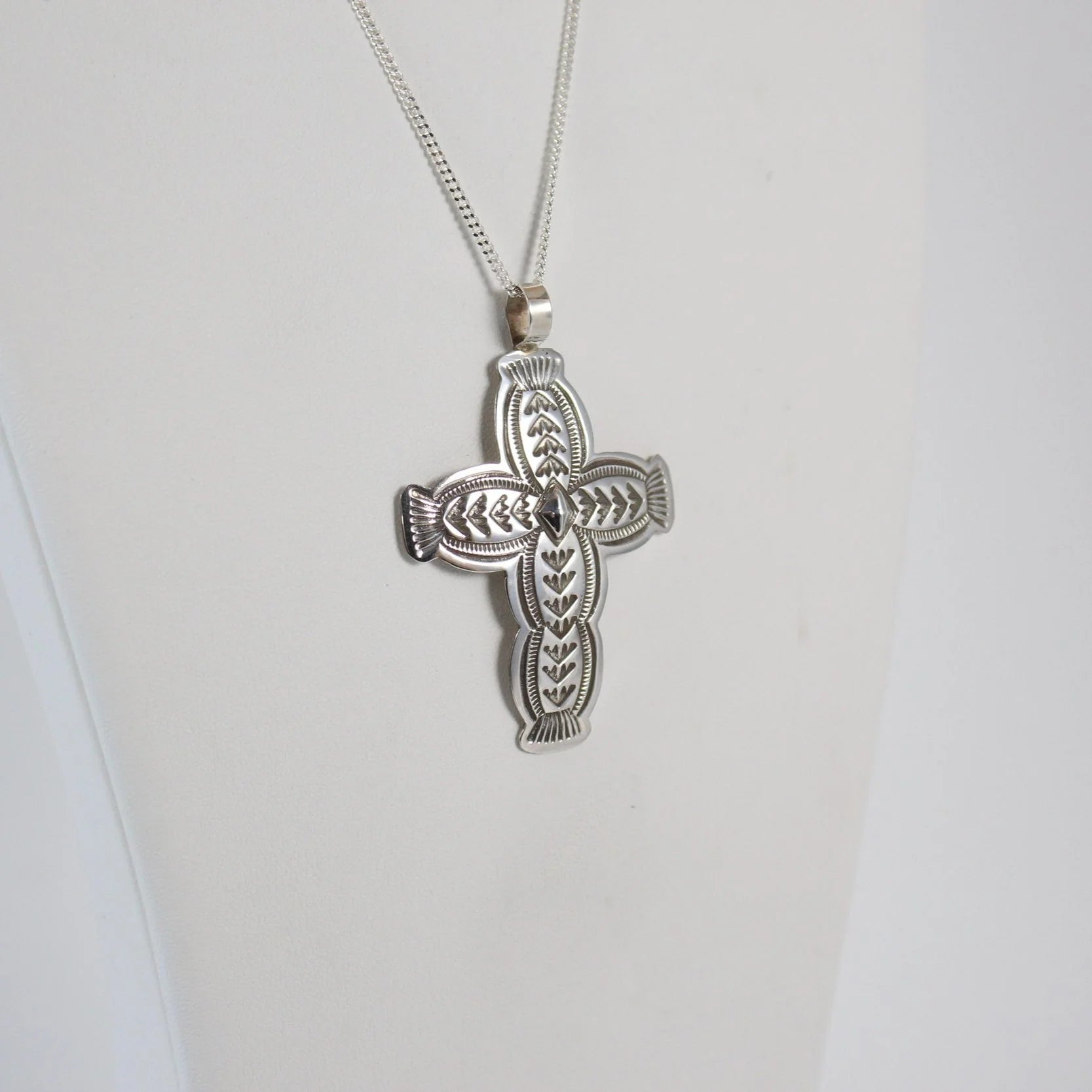 Navajo Stamped Cross Pendant