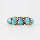 Traditional Navajo Seven-Stone Turquoise Cuff