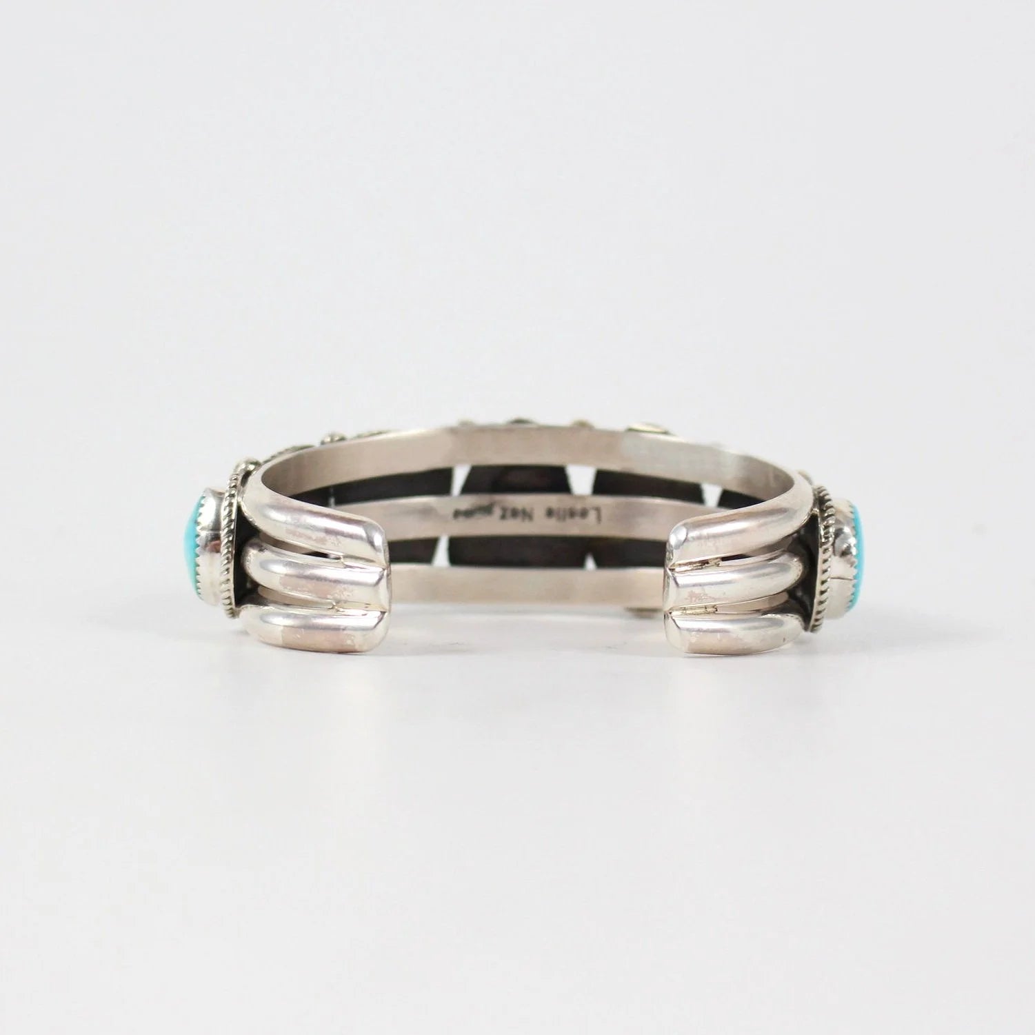 Traditional Navajo Seven-Stone Turquoise Cuff