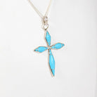 Zuni Cross Pendant - Sterling Silver & Turquoise