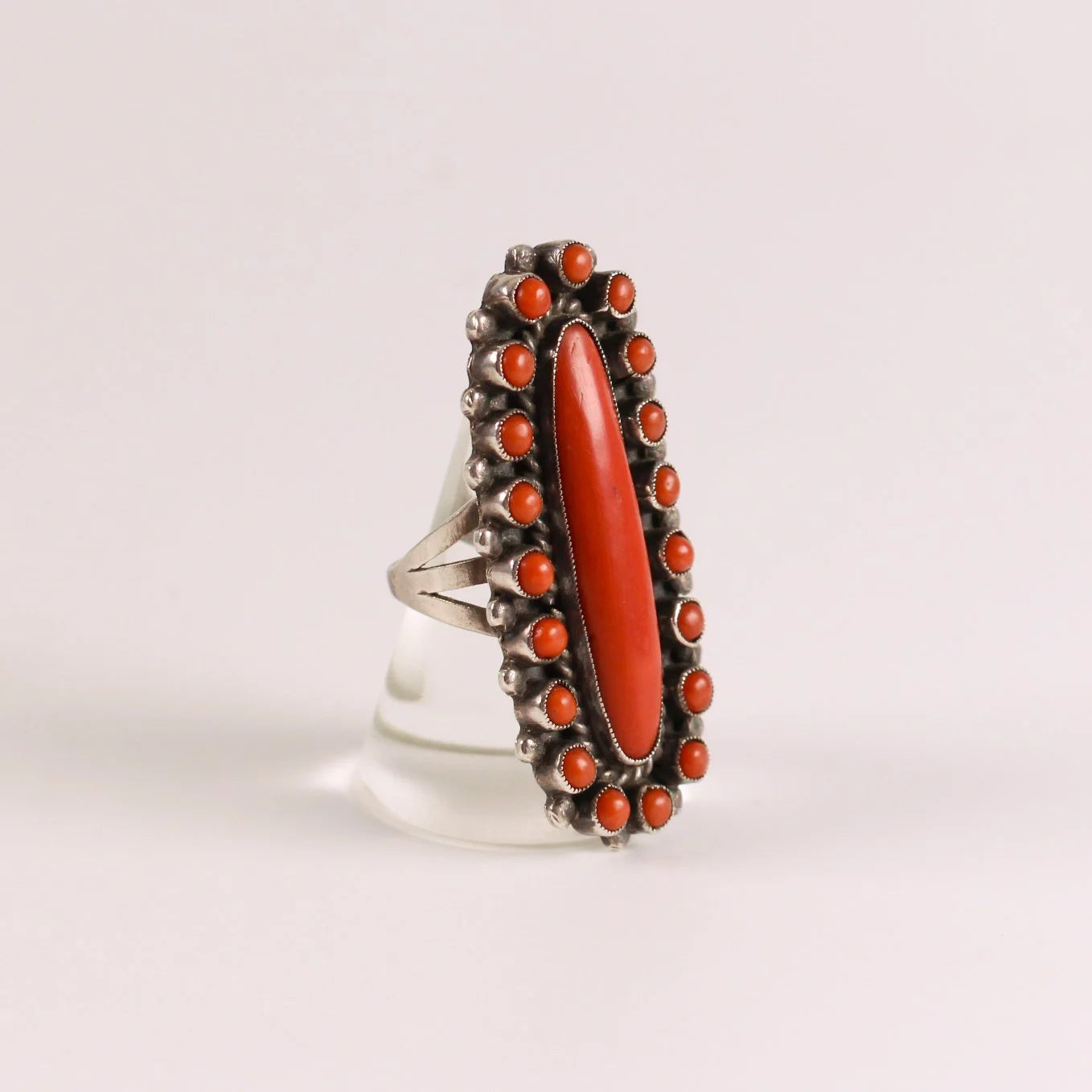 Vintage Navajo Coral Ring