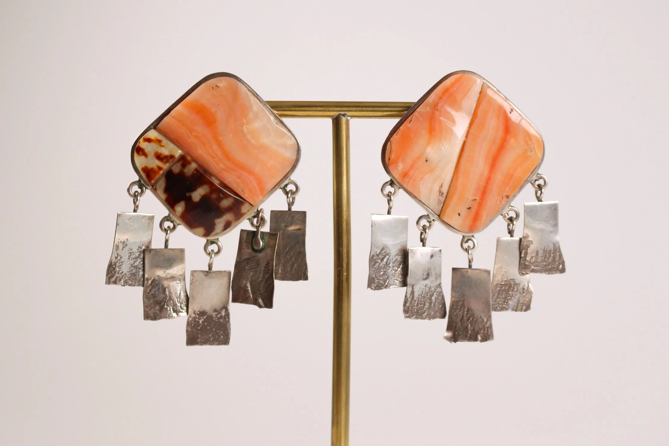 1980's Shell & Sterling Earrings