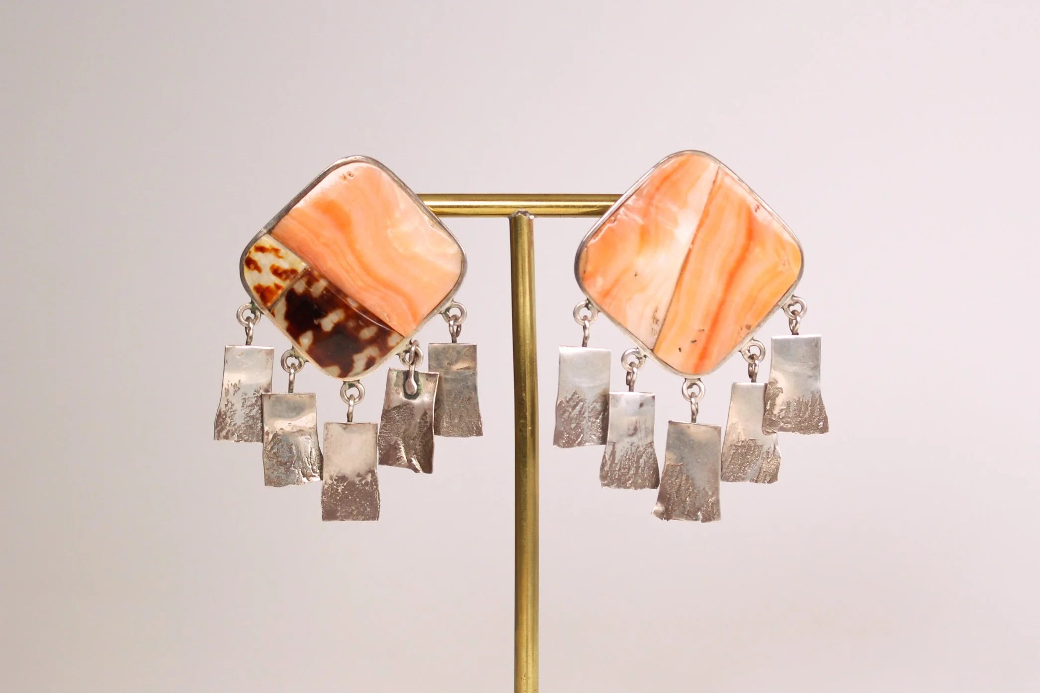 1980's Shell & Sterling Earrings