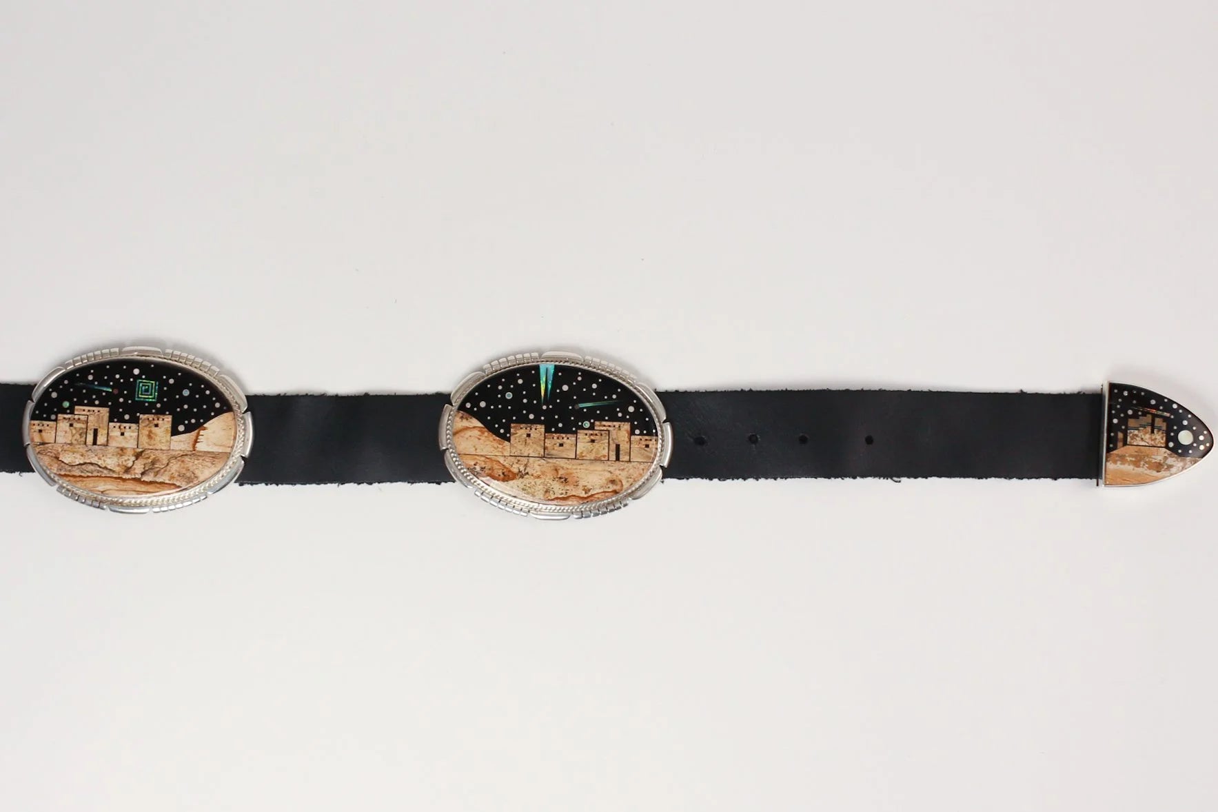 Vintage Calvin Begay Concho Belt