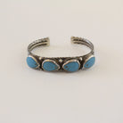 Circa 1900 Hubbell Glass Turquoise Navajo Cuff