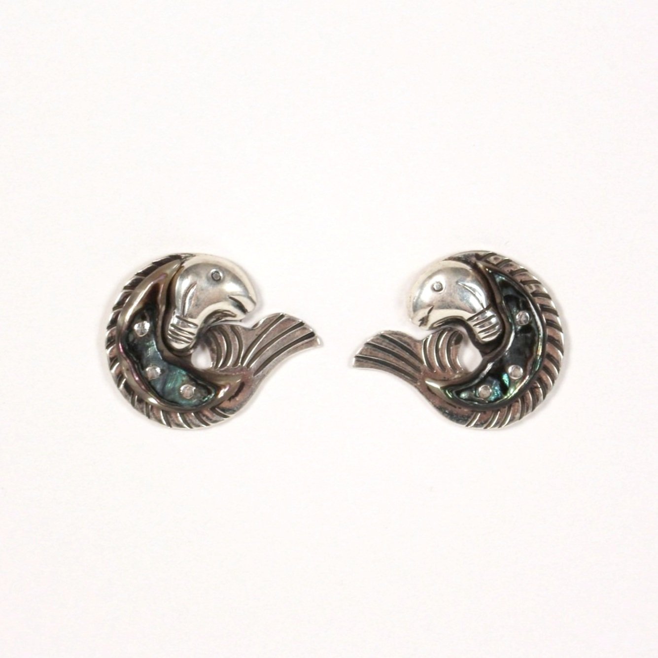 William Spratling - Fish Abalone Shell Earrings