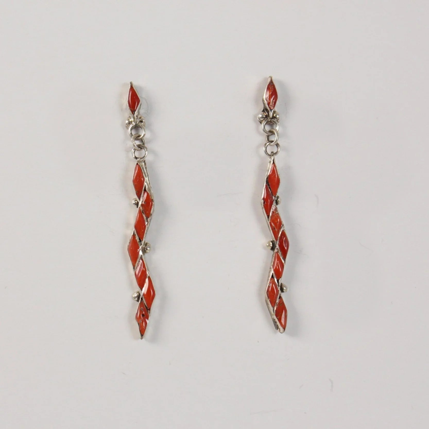 Zuni Inlay Coral Lightning