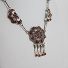 Zuni Petit Point Filigree Coral Necklace & Earring Set