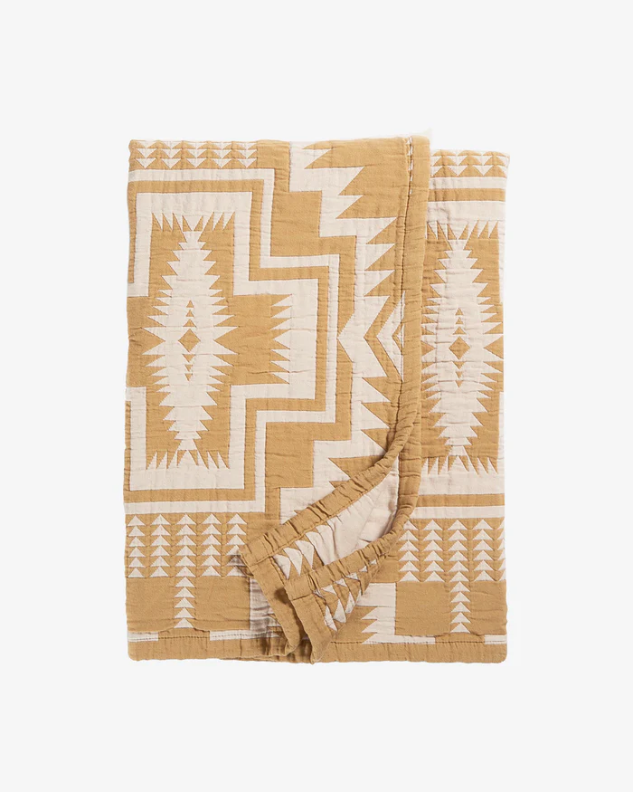 Pendleton - Harding Star Organic Cotton Matelassé Ochre - Queen