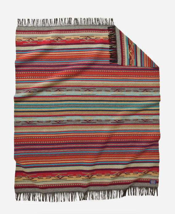 Pendleton - Chimayo Fringed Throw - Garnet
